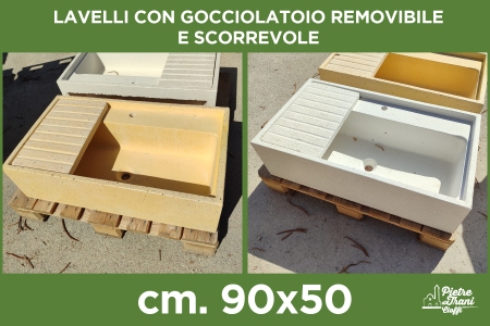 Lavello con Gocciolatoio Scorrevole e Removibile 90